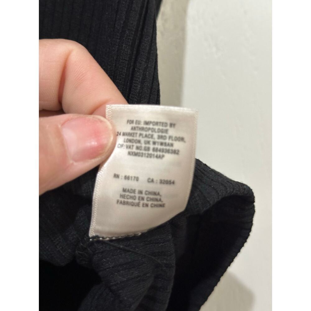 Maeve by Anthropologie Women's Black Scalloped Polo Shirt Size Small - Picture 10 of 14